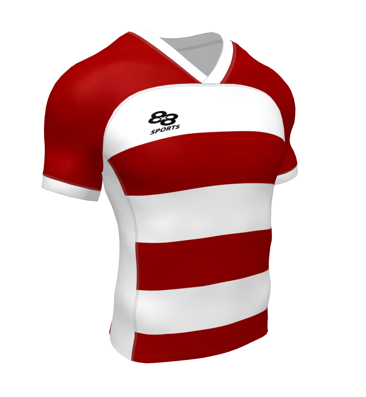 Elite Rugby Jersey - Stripe Red – 8x8 Sports Elite Rugby Jersey - Stripe Red – 8x8 Sports